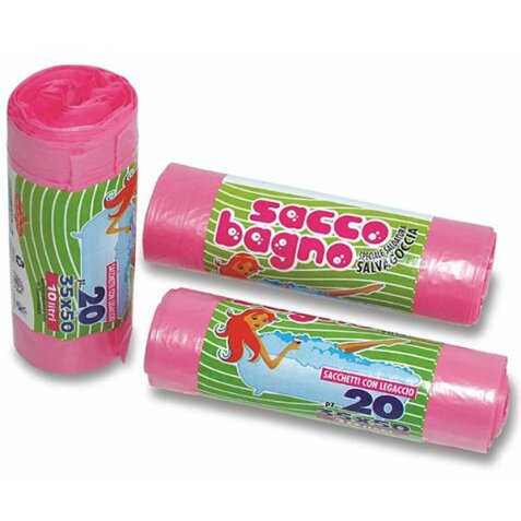 ROTOLO  BAGNO ROSA PROFUMATO 35X50 PZ.20 9 MYCRON HDPE