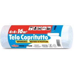 ROTOLO FASCETTA TELO COPRITUTTO ECONOMICO NEUTRO 4X4 16 MQ 9 MYCRON HDPE