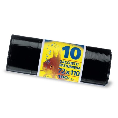 FASC. PIEGA A C P.R. ROT. CONDOMINIO NERO 72X110 PZ.10 0.021  LDPE RIGENERATO