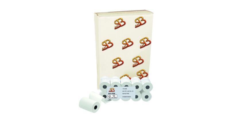CF10 ROTOLI POS  CARTA TERMICA  57 MM  18 MT  DIAMETRO 38 MM          FORO 12