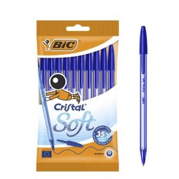 Bic- Crystal soft penne blue a spera confezione da 10