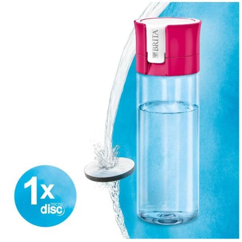 BRITA FILL&GO - BORRACCIA ROSA 0,6LT - TRASPARENTE