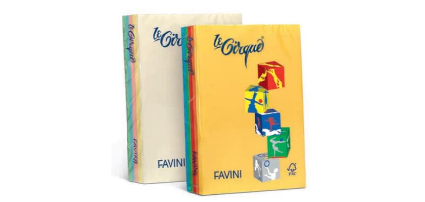 Carta Le Cirque - A4 - 80 gr - mix 5 colori tenui + mix 5 colori forti - Favini - conf. 500 fogli