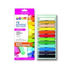 Gessi policromi in colori assortiti  scatola 12 pezzi