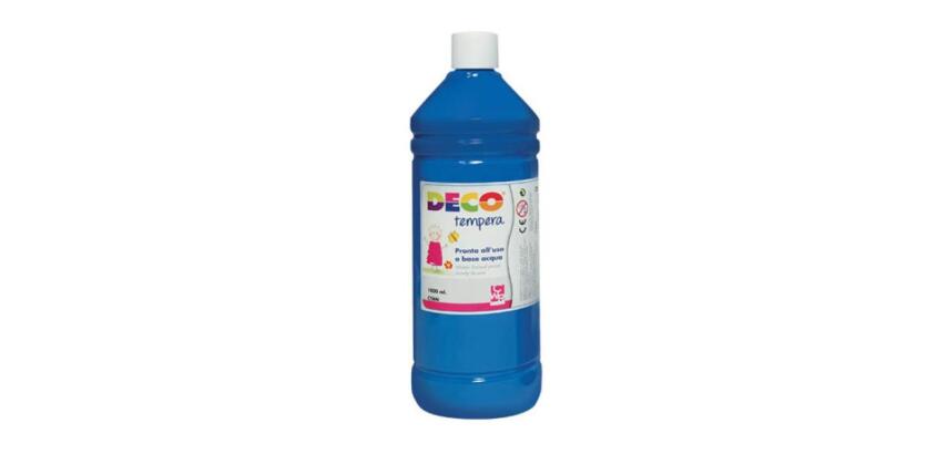TEMPERA IN FLACONE 1000ml - BLU CYAN
