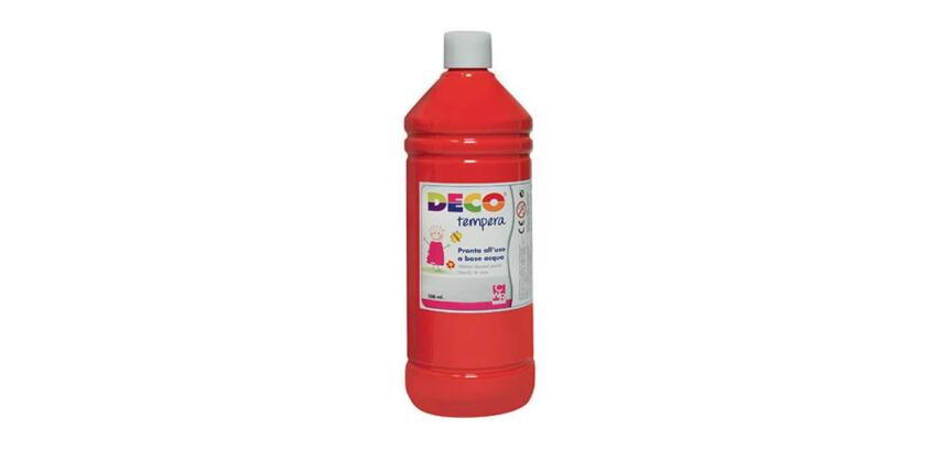 Tempera in flacone da 500ml - carminio