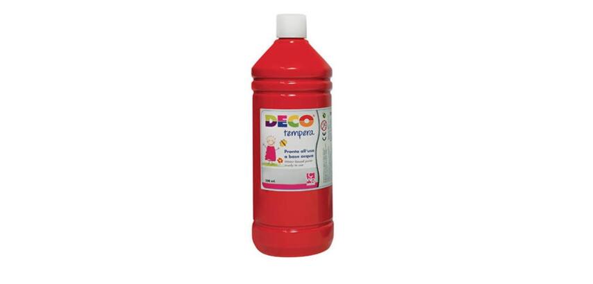 Tempera in flacone da 500ml - rosso scarlatto