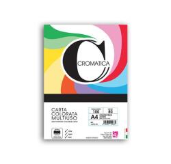 Risma carta Cromatica - A4 - 80 gr - colori assortiti forti - 100 fogli - CWR