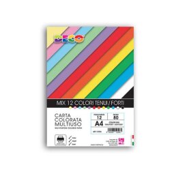 DECO 80 - CARTA COLORI ASSORTITI GR.80 A4 - FG. 12