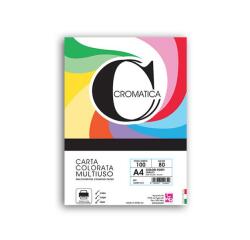 Risma carta Cromatica - A4 - 80 gr - colori assortiti tenui - 100 fogli - CWR