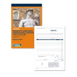 CF5 BLOCCHI RICEVUTE SANITARIE REGISTRO DEGLI ONORARI E DELLE FATTURE BLOCCO DI 50/50 COPIE AUTORICALCANTI NUMERATE  21.5X14.8 CM