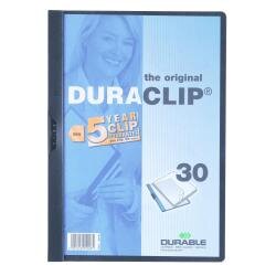 Cartellina Duraclip dorso 3 mm  PVC  capacità 60 fogli A4  clip in acciaio con garanzia 5 anni  col nero  (conf.25)