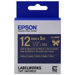 Nastro satinato per etichettatrici Epson LK-4HKK oro/blu 12 mm (5 m)