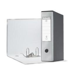 Registratori Eurofile Esselte - F.to commerciale - dorso 8 cm - f.to utile 23x30 cm - Grigio metallizato