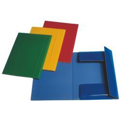 CARTELLE 3 LEMBI PLASTIFICATE C46 - F.TO 25 X 35 CM GIALLO (CONF      .5)