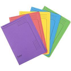Forever Slip Files 290gsm 22x31cm Assorted Pack of 5 - Assorted colours