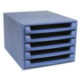 Exacompta Forever Recycled THE BOX Open Drawer Set - Cobalt Blue