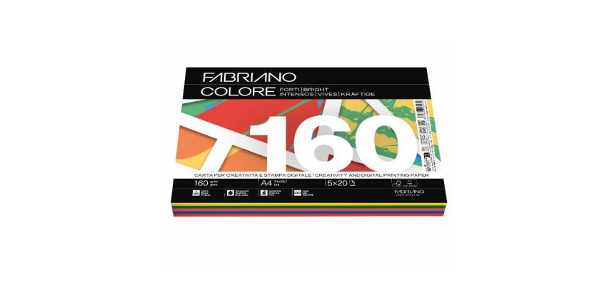 FABRIANO COLORE MIX FORTI - A4 160g 100 fogli