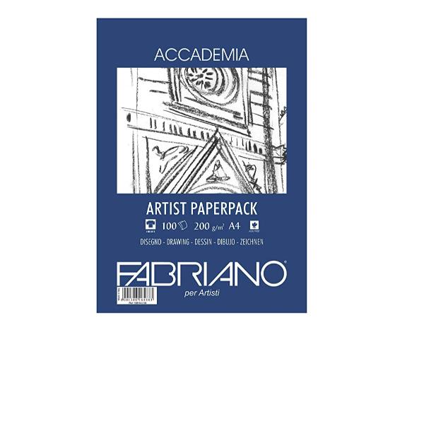 Fabriano - Blocco da disegno, Cotone, bianco, 21 x 29.7 x 0.5 cm su