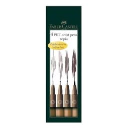 Penna Pitt Artist Pen seppia Set 4 (F,S,M,B)