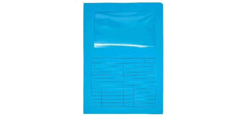 CF20 CARTELLINE C/FINESTRA 200GR BLU