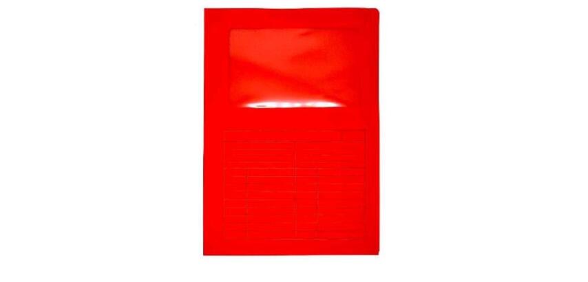 CF20 CARTELLINE C/FINESTRA 200GR ROSSO