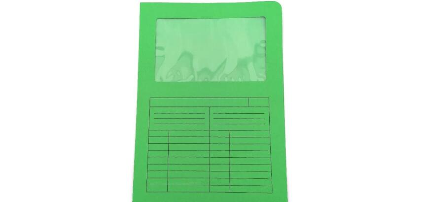 CF20 CARTELLINE C/FINESTRA 200GR VERDE