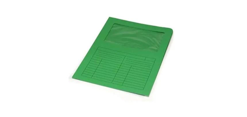 CF50 CARTELLINE C/FINESTRA 120GR VERDE