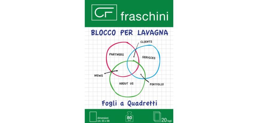 BLOCCO QUADRETTI 20 FOGLI F.TO66X95