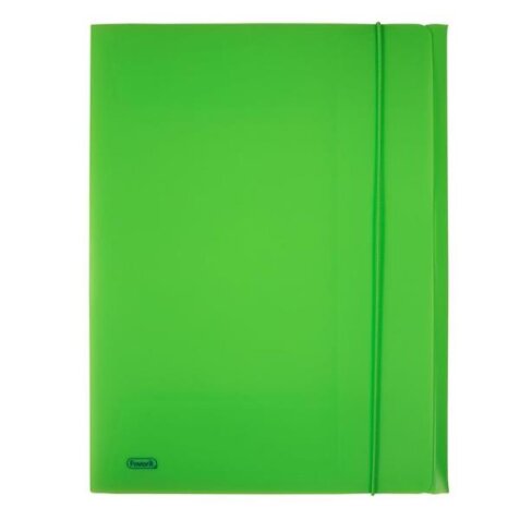 CARTELLINA CON ELASTICO NEON VERDE 24X33 DORSO 0-1