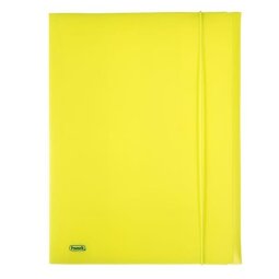 CARTELLINA CON ELASTICO NEON GIALLO 24X33 DORSO 0-1