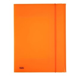 CARTELLINA CON ELASTICO NEON ARANCIO 24X33 DORSO 0-1