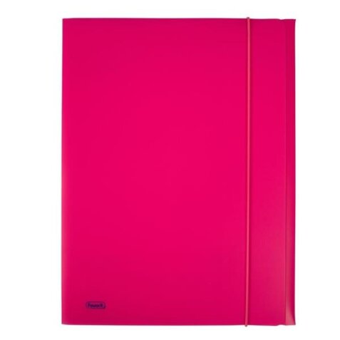 CARTELLINA CON ELASTICO NEON FUCSIA 24X33 DORSO 0-1