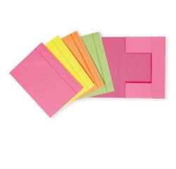 CF25 CARTELLA 3 LEMBI CON ELASTICO NEON  CARTONCINO   FORMATO ESTERN  O 26X35CM FORMATO INTERNO 25X34 5CM DORSO 0-3 ASSORTITI