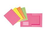 CF12 CARTELLA 3 LEMBI CON ELASTICO NEON  CARTONCINO   FORMATO ESTERNO 26X34CM FORMATO INTERNO 24 5X33CM DORSO 1 ASSORTITI