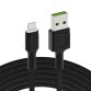 Green Cell Cable Ray USB-A - Lightning White LED 120cm with support for Apple 2.4A fast charging