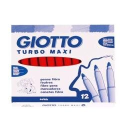 EN_Rotulador giotto turbo maxi lavable con punta bloqueada unicolor rojo