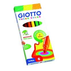 EN_Rotulador giotto turbo color caja de 6 colores lavables con punta bloqueada