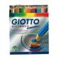 Pastelli Giotto Stilnovo Acquarell 24 pz assortiti esagonali  verniciati colore mina  spigoli argento  mina acquerellabile 3 3 mm