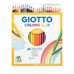 Arrivano i pastelli colorati Giotto Colors Smile.E  realizzato con legno certificato vernici sicura base d acqua una mina resistente di 3 mm