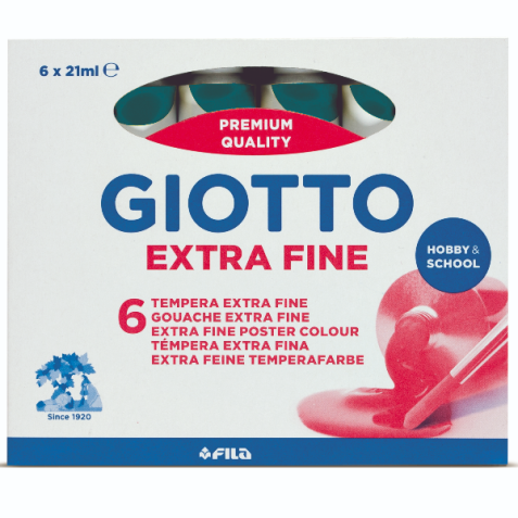 Giotto Tempera Extra in tubetto - confezione 6 pz Turchese