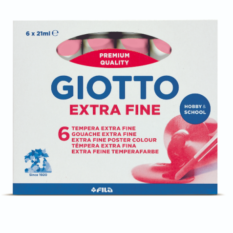 Giotto Tempera Extra in tubetto - confezione 6 pz Rosa