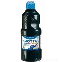 FLACONE 500ML TEMPERA ACRILICA NERO