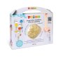 slime-lab set in valigetta di cartone con 3 colle colorate in bottiglia da 240ml + 1 attivatore per slime + 1 PERLESCENTE da 240ml