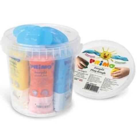 7 panetti  assortiti 100g pasta soffice da modellare in secchiello polipropilene                      SENZA GLUTINE