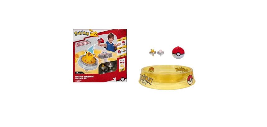 PKMN Arena di combattimento con trottola e due personaggi