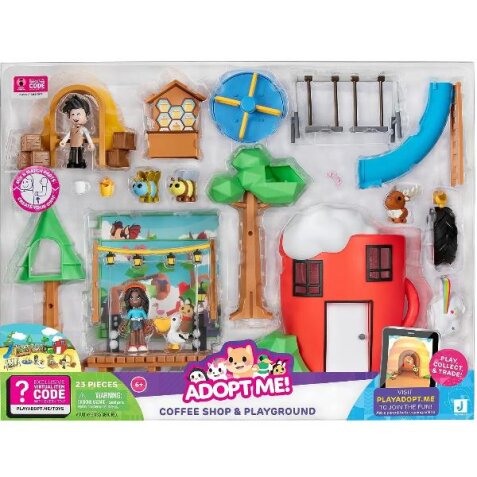 Adopt me - Cuccioli da Amare Coffee Shop Playset con 2 cuccioli escl. + mini dool