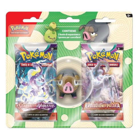 PKMN - Blister 2 Bustine + 1 Mini Action Figure  Gomma