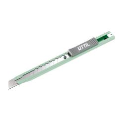 coltello multiuso tascabile con lama a spezzare da 9 mm. custodia in acciaio sottile e robusta.