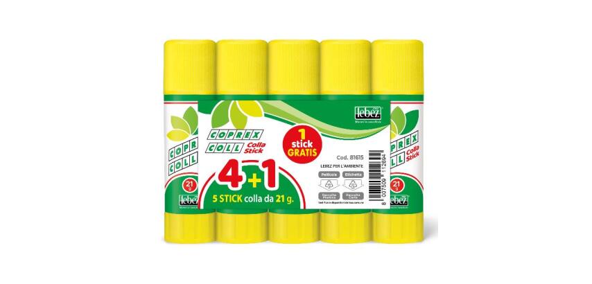 COLLA STICK 21 GRAMMI 4+1 PZ.